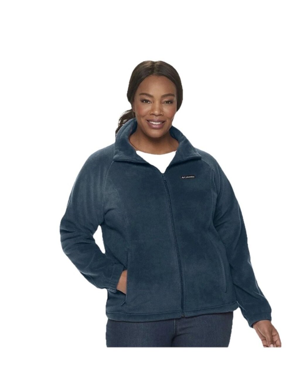 Columbia Women’s 3X Benton Springs Full Zip Fleece Soft Zip-Up Jacket Blue